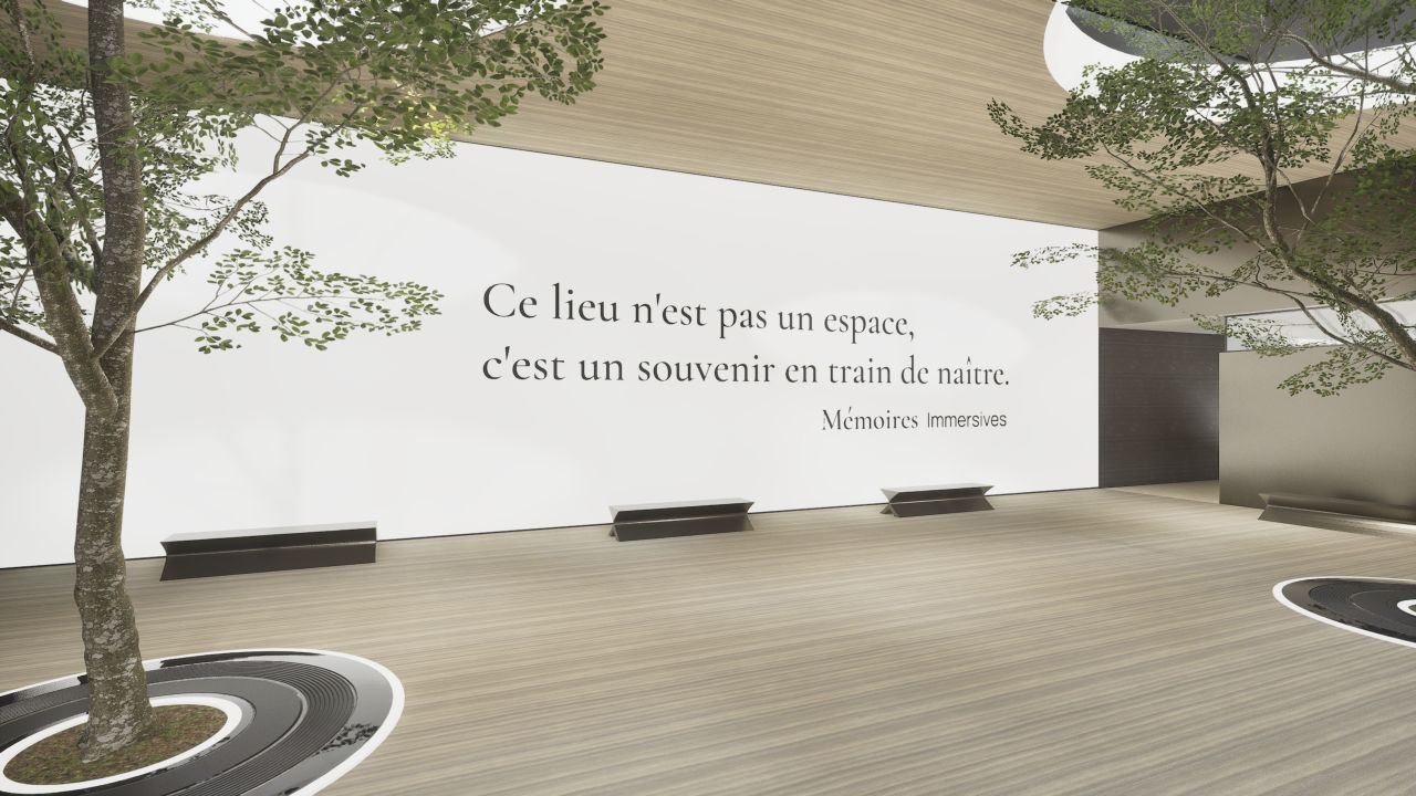 Espace d'accueil et citation Mémoires Immersives